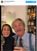 夫・バルト氏と同じ日の誕生日をお祝い！　※「中村江里子」Instagram