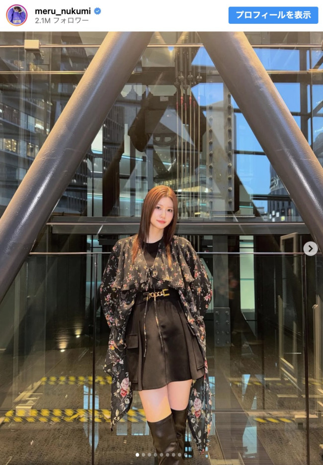 生見愛瑠、美脚際立つブーツ姿　※「生見愛瑠」インスタグラム