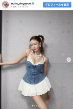 王林、キュートなミニスカワンピ姿を披露　※「王林」インスタグラム