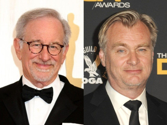 （左から）スティーヴン・スピルバーグ、クリストファー・ノーラン