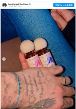 父デヴィッド・ベッカムに倣い、多くのタトゥーを入れているブルックリン　※「ブルックリン・ベッカム」Instagram