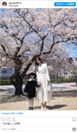 得丸あゆみ、年長さんになった息子と2ショット　※「得丸あゆみ」Instagram