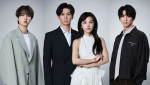 ドラマ『親愛なる夫へ～完璧な妻の嘘～』（左から）尾崎匠海（INI）、古川雄大、田中麗奈、前田公輝
