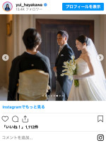 千鳥ノブのめい・早川優衣の挙式ショット　※「早川優衣」Instagram