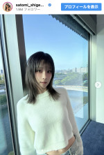 重盛さと美、ロングヘアをバッサリ　※「重盛さと美」Instagram