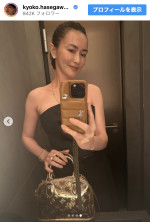 長谷川京子、デコルテあらわのオシャレコーデを披露　※「長谷川京子」Instagram