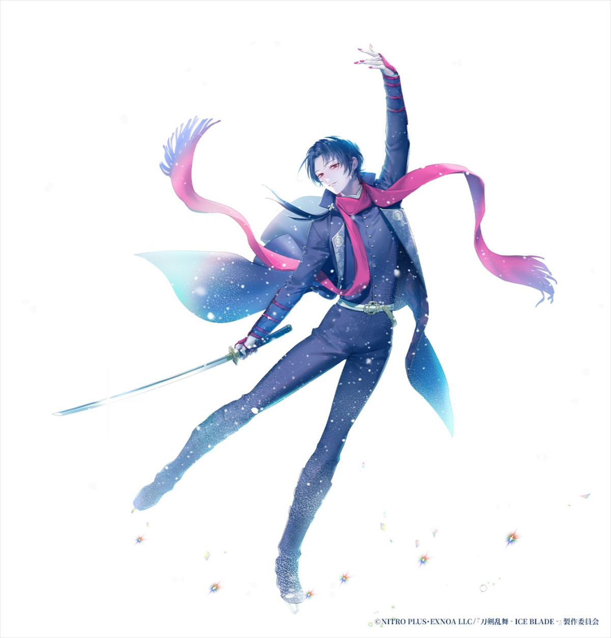 アイスショー『刀剣乱舞 ‐ICE BLADE‐』描き下ろしキャラクタービジュアル「加州清光 イメージオンアイスver.」
