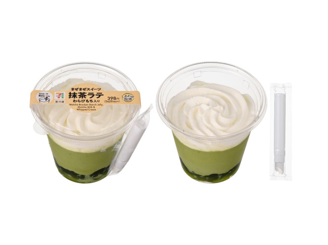 セブンイレブンに新感覚の「まぜまぜスイーツ」が登場！　ストローで楽しむ“わらびもち入り”全2種