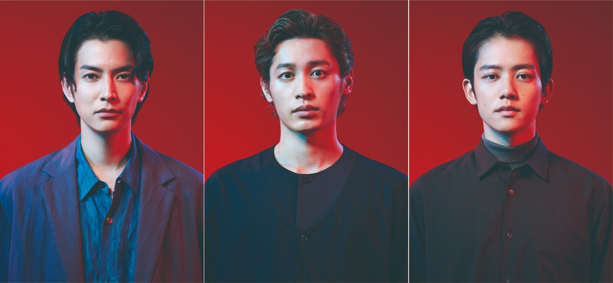 舞台『Yerma イェルマ』に出演する（左から）渡邊圭祐、小林亮太、樋之津琳太郎
