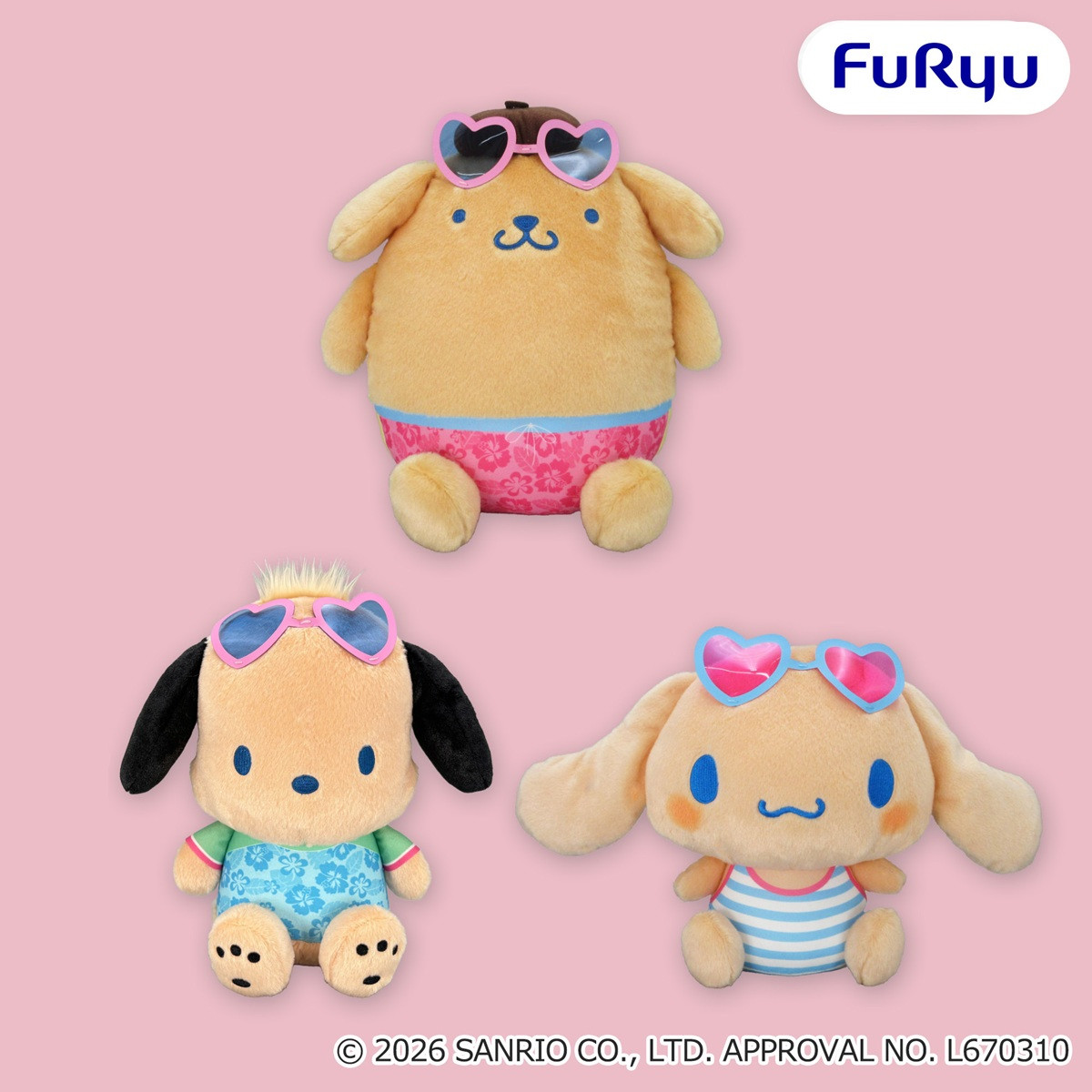 日焼け姿のサンリオキャラクターズが登場! “ギャルかわ”なフリュープライズ計16種展開