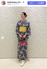 緑川静香、浴衣姿披露　※「緑川静香」Instagram