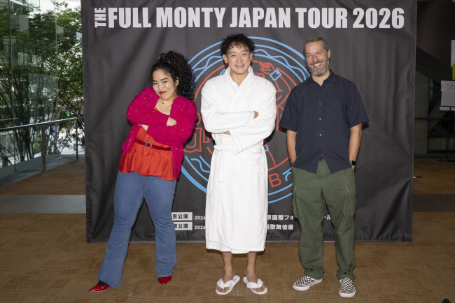 日米合作ブロードウェイミュージカル『フル・モンティ』初日前会見にて