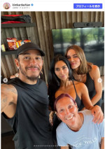 交際中のルイス・ハミルトンとバカンス　※「キム・カーダシアン」Instagram