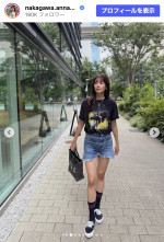中川安奈、実妹が撮影した古着コーデ　※「中川安奈」instagram