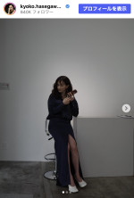長谷川京子、セットアップドレス姿　※「長谷川京子」Instagram