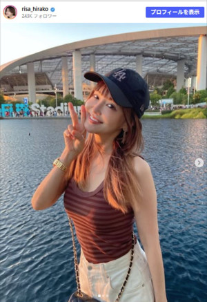 BTSライブに参戦した平子梨沙、若々しいタンクトップ姿を公開　※「平子梨沙」Instagram