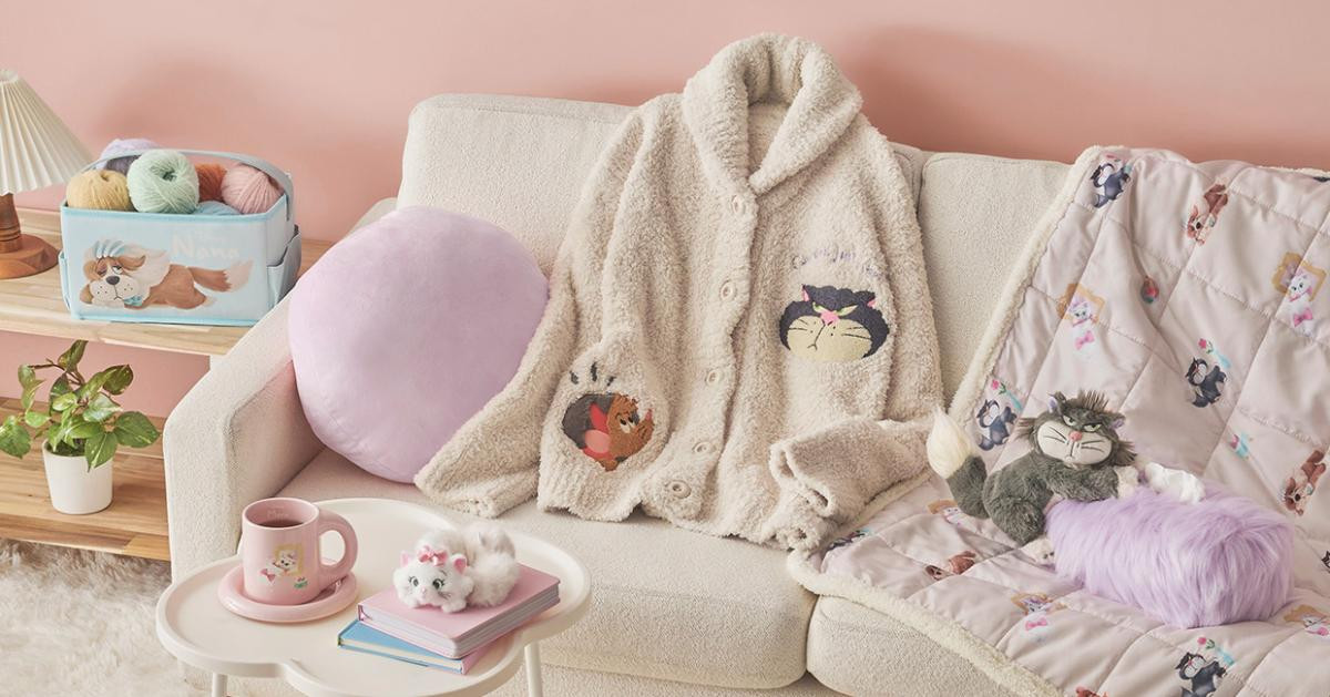「ディズニーストア」秋冬のもふもふグッズが登場！　ルシファー、ナナ、マリーの描き起こしアートを使用