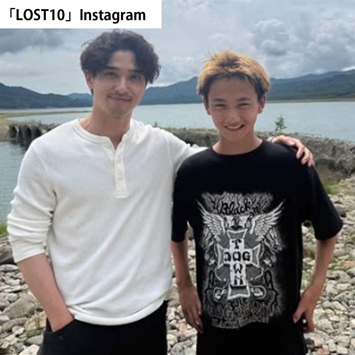 （左から）横浜流星と大角英夫　※「LOST10」Instagram